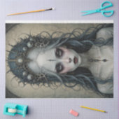 Virginia Creepy Vrouw Schedel Decoupage Papier (Craft)