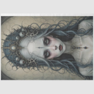 Virginia Creepy Vrouw Schedel Decoupage Papier