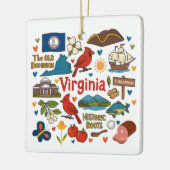 Virginia Custom Family Trip Christmas Keramisch Ornament (Links)