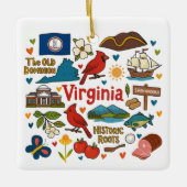 Virginia Custom Family Trip Christmas Keramisch Ornament (Voorkant)