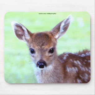 Virginia Deer Fawn Baby Animal Wildlife Art Muismat
