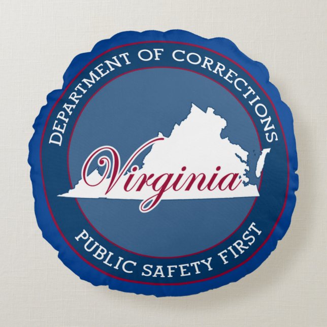 Virginia Department of Corrections Rond Kussen (Voorkant)