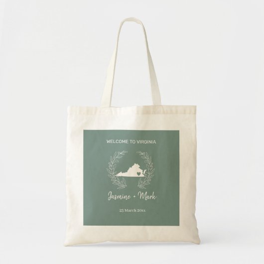 Virginia Destination Wedding Welcome Tote Bag (Voorkant)