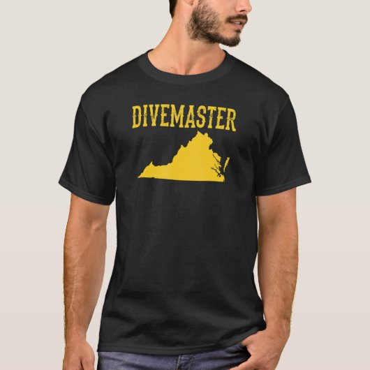 Virginia Divemaster Scuba Diving Instructor Dive F T-shirt (Voorkant)