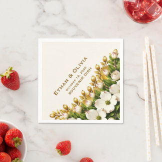Virginia Dogwood Trouwservetjes van papier Servet