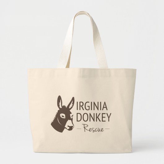 Virginia Donkey Rescue Logo Grote Tote Bag (Voorkant)