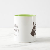 Virginia Donkey Rescue Logo Tweekleurige Koffiemok (Center)