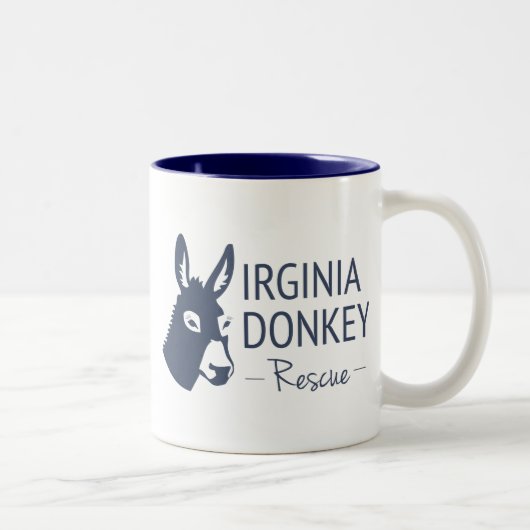 Virginia Donkey Rescue Tweekleurige Koffiemok (Rechts)