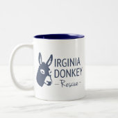 Virginia Donkey Rescue Tweekleurige Koffiemok (Links)