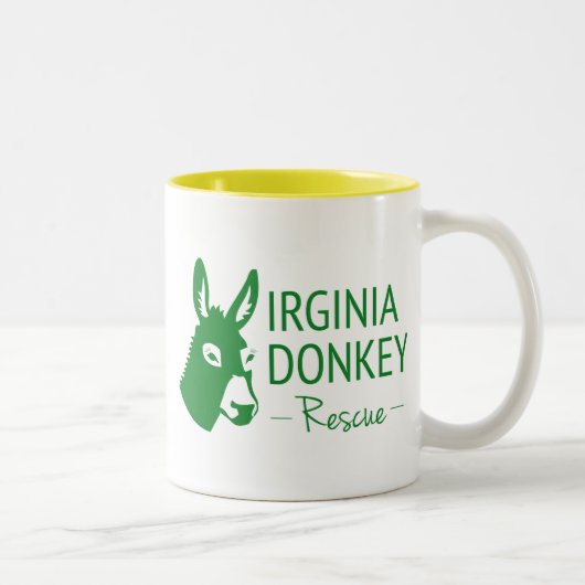 Virginia Donkey Rescue Tweekleurige Koffiemok (Rechts)