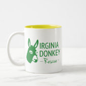 Virginia Donkey Rescue Tweekleurige Koffiemok (Links)