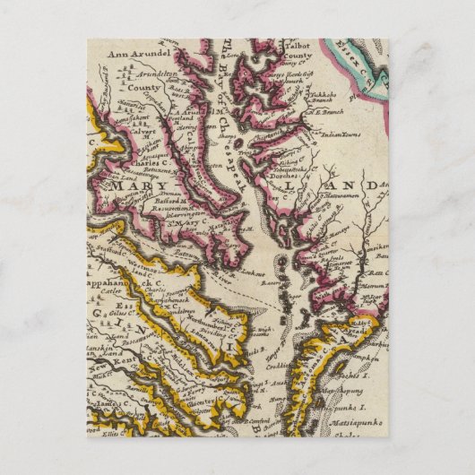 Virginia en Maryland Briefkaart (Voorkant)