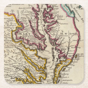 Virginia en Maryland Kartonnen Onderzetters