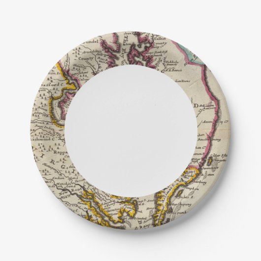 Virginia en Maryland Papieren Bordje (Voorkant)