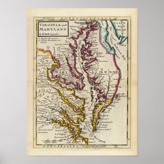 Virginia en Maryland Poster (Voorkant)