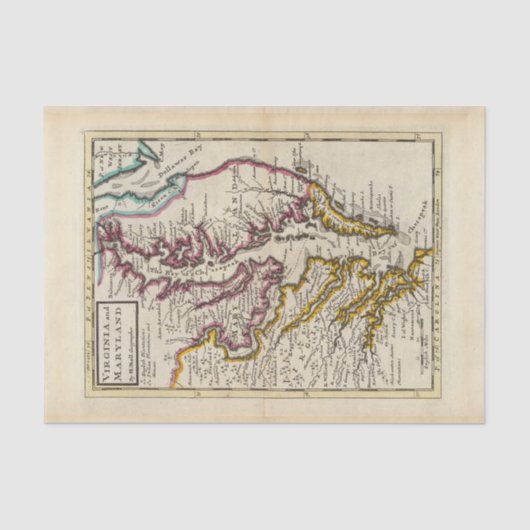 Virginia en Maryland Tissuepapier (Voorkant)