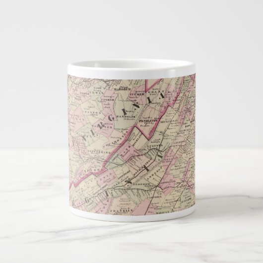 Virginia en West Virginia Grote Koffiekop (Voorkant)