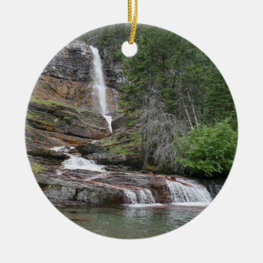 Virginia Falls II at Glacier National Park Keramisch Ornament (Voorkant)