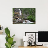 Virginia Falls II in Glacier National Park Poster (Thuiskantoor)