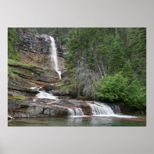 Virginia Falls II in Glacier National Park Poster (Voorkant)