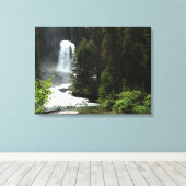 Virginia Falls in Glacier National Park Canvas Afdruk (Insitu (Houten vloer))