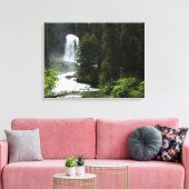 Virginia Falls in Glacier National Park Canvas Afdruk (Insitu (Woonkamer))