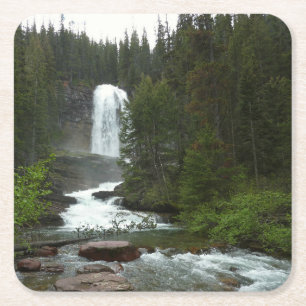 Virginia Falls in Glacier National Park Kartonnen Onderzetters