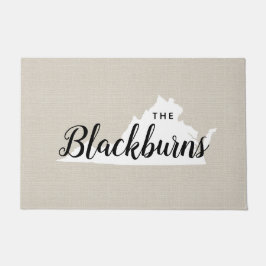 Virginia Family Monogram State Doormat Deurmat