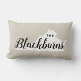 Virginia Family Monogram State Sierkussen Kussen