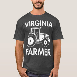Virginia Farmer Mannen Tractor Boerderij Local Fo T-shirt