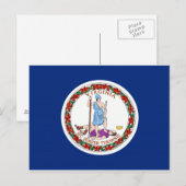 Virginia Flag Briefkaart (Voorkant / Achterkant)