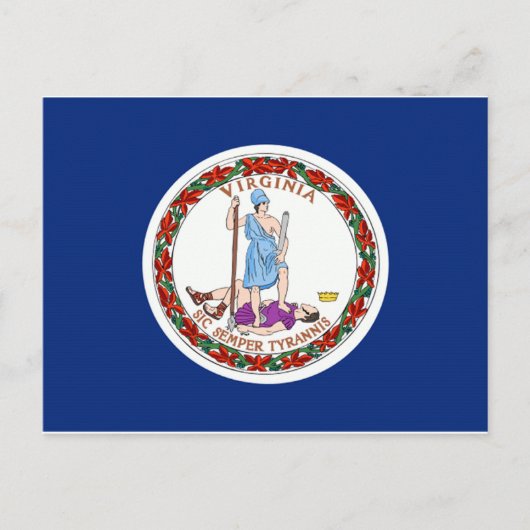 Virginia Flag Briefkaart (Voorkant)