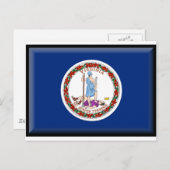 Virginia Flag Briefkaart (Voorkant / Achterkant)