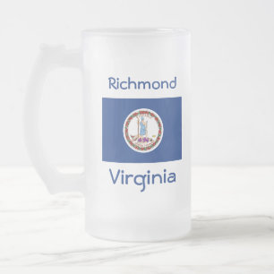 Virginia Flag Kaart Stad Mok