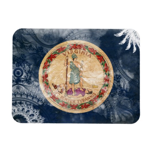 Virginia Flag Magneet (Horizontaal)
