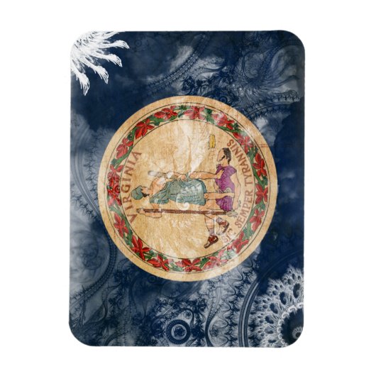 Virginia Flag Magneet (Verticaal)