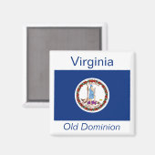 Virginia Flag Magnet (Voorkant / Achterkant)