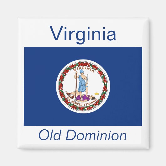 Virginia Flag Magnet (Voorkant)