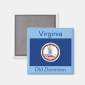 Virginia Flag Magnet (Voorkant / Achterkant)