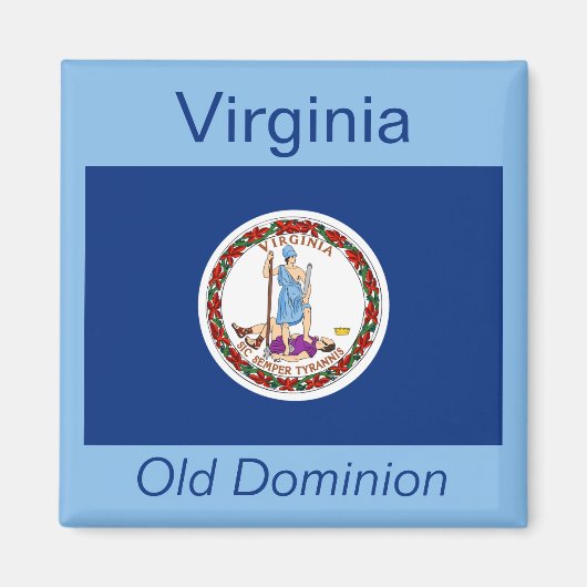 Virginia Flag Magnet (Voorkant)