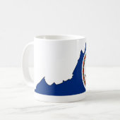Virginia Flag Map Koffiemok (Voorkant links)