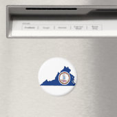 Virginia Flag Map Magneet (Insitu (Vaatwasser))