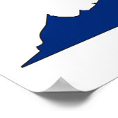 Virginia Flag Map Poster (Hoek)