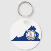 Virginia Flag Map Sleutelhanger (Voorkant)