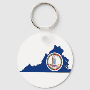 Virginia Flag Map Sleutelhanger