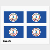 Virginia Flag Rechthoekige Sticker (Vel)