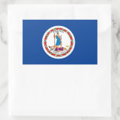 Virginia Flag Rechthoekige Sticker (Tas)