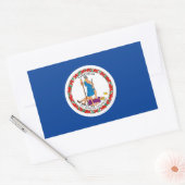 Virginia Flag Rechthoekige Sticker (Envelop)