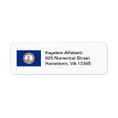 Virginia Flag Return Adres Label (Voorkant)