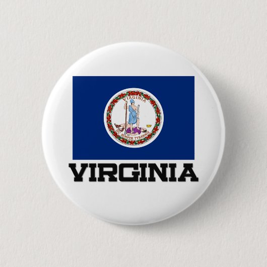 Virginia Flag Ronde Button 5,7 Cm (Voorkant)